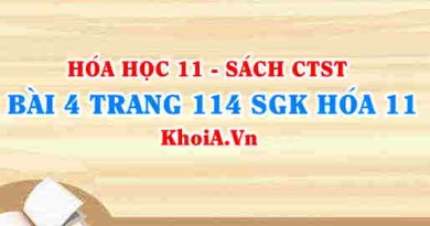 Bài 4 trang 114 SGK Hóa 11 Chân trời sáng tạo